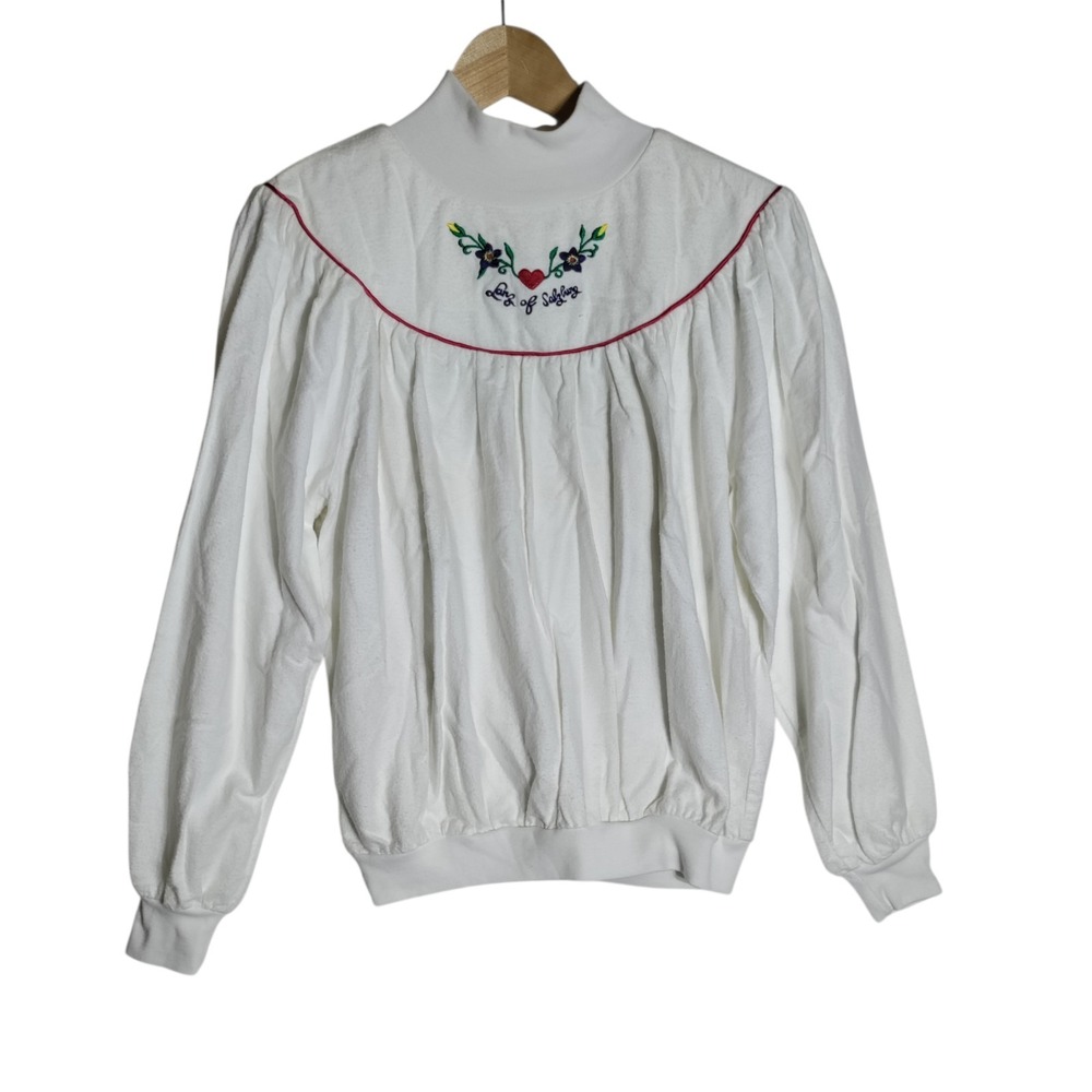 Lanz‎ Of Salzburg High Neck Long Sleeve Cotton Top Size Large